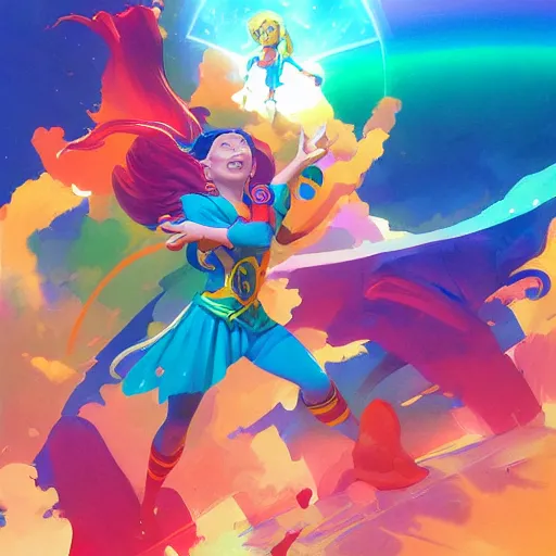 Image similar to hero world rainbow brite, behance hd by jesper ejsing, by rhads, makoto shinkai and lois van baarle, ilya kuvshinov, rossdraws global illumination