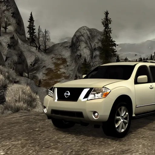 Prompt: 2011 Nissan Pathfinder in Skyrim