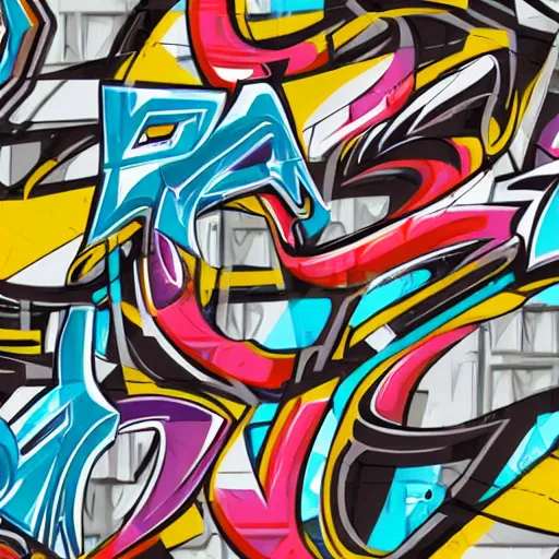 Prompt: futuristic graffiti texture