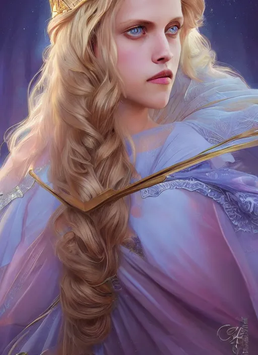 Image similar to beautiful young happy teresa palmer as the aurora sleeping beauty princess, closeup, d & d, fantasy, intricate, elegant, highly detailed, digital painting, artstation, concept art, matte, sharp focus, illustration, art by artgerm and greg rutkowski and alphonse mucha