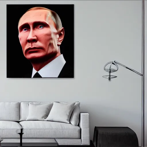 Image similar to degraded retard vlad putin photo - realistic, color image, hyper realistic, 2 k, highly detailed, occult art, by giger, fractal structure