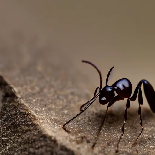 Image similar to a macrophoto portrait of an ant