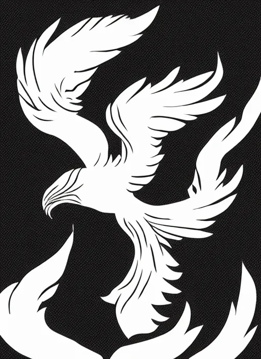 Image similar to white phoenix on salt mountain simple background simplified design geometric graphic design Jean-Auguste-Dominique style