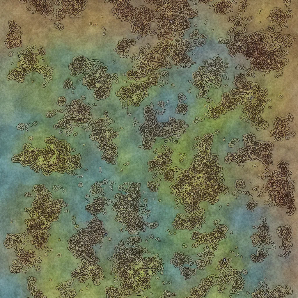 Image similar to detailed fantasy map, cartography, art by devon rue, swllsword maps, critical role, wotc, roll 2 0, dndbeyond, godsfall, fantasy, world, bright, sharp focus, smooth, sharpened