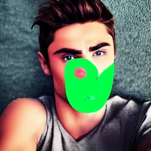 Prompt: “a realistic detailed photo of a guy who is an attractive humanoid who is half robot and half humanoid, who is a male android, Zac Efron, shiny skin, green eyes”