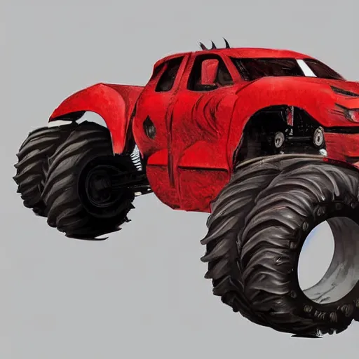 The Real Monster Truck Hand Drawing Graphic by inferno.studio3