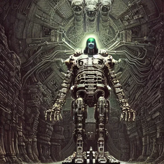 Image similar to symmetric frame of dr doom from Prometheus movie by beksinski, cyborg dr doom mecha by guo pei and alexander mcqueen metal couture editorial, eldritch epic monumental wallpaper by beksinski by Yuko Shimizu