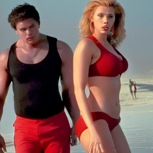 Image similar to A still of scarlet johansson from baywatch