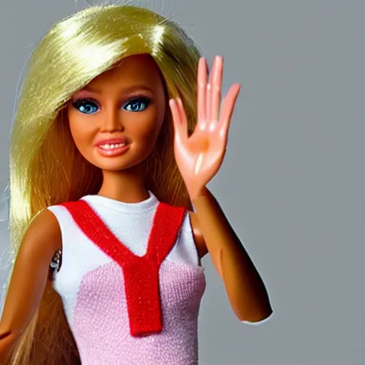 Image similar to e. t. donald trump barbie