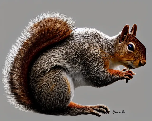 Image similar to a boy a squirrel by samuel smith trending on artstation