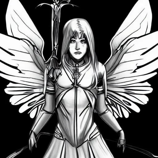 Image similar to archangel girl sketch