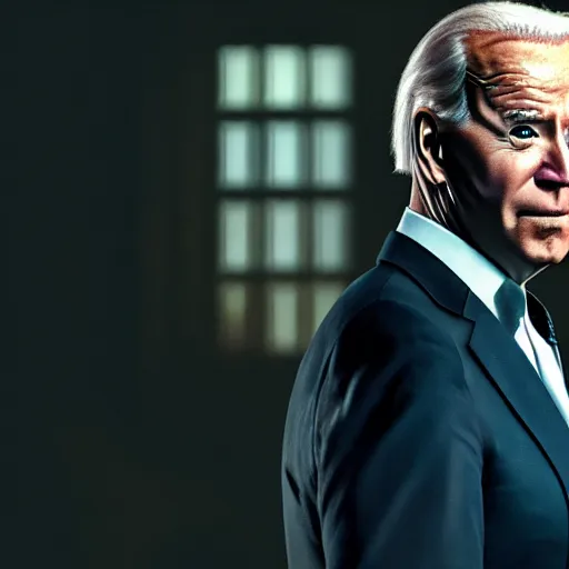 Prompt: joe biden as john wick, 4 k, hyper realistic, dslr, high resolution, landscape, beautiful