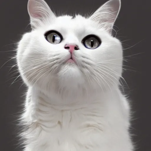 Prompt: a Nobel white cat, trending wallpaper, black background, hyper realistic