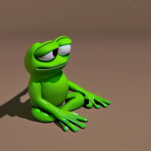 Prompt: pepe the Frog, octane render