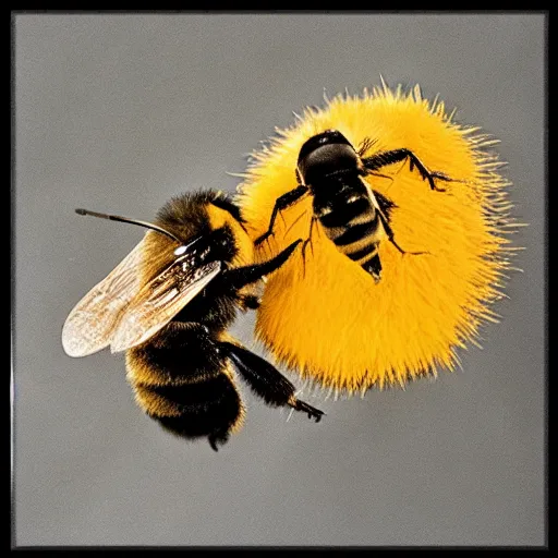 Prompt: Bombus terrestris with the head of goku