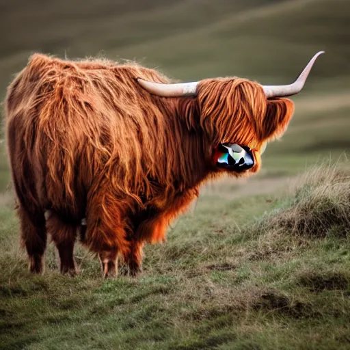 Prompt: photography of highland cow