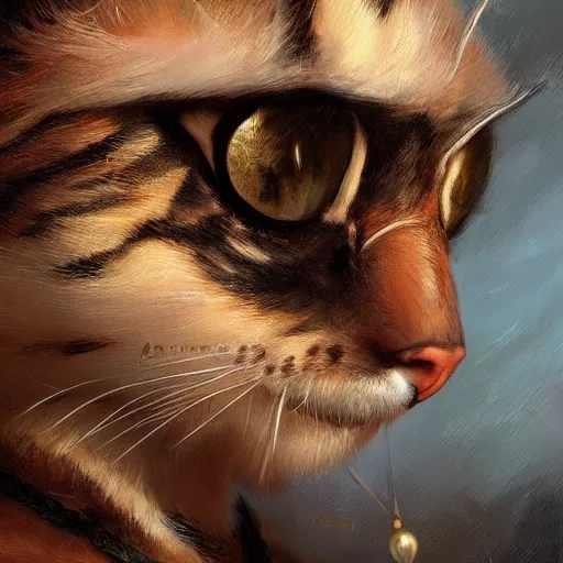 Prompt: Portrait of a Cat as a Pirate, photo, highly detailed oil painting, photorealistic, highly detailed, digital painting, artstation, concept art, smooth, sharp focus, illustration, art by artgerm and greg rutkowski and alphonse mucha