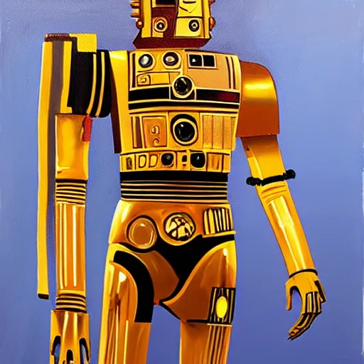 Image similar to painting of c - 3 p 0, cg society