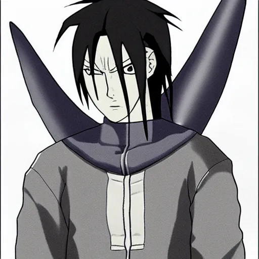 Image similar to madara uchiha, alien grey, tall, very thin, terrifying, grimdark, photorealistic