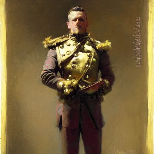 Prompt: detailed portrait of nutcracker soldier, spring light, painting by gaston bussiere, craig mullins, j. c. leyendecker