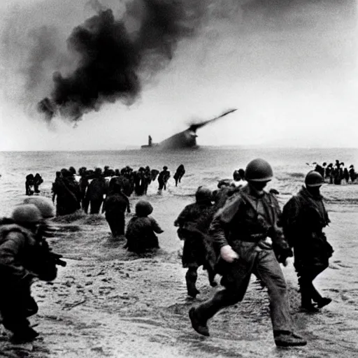 Image similar to the d - day, by robert capa,