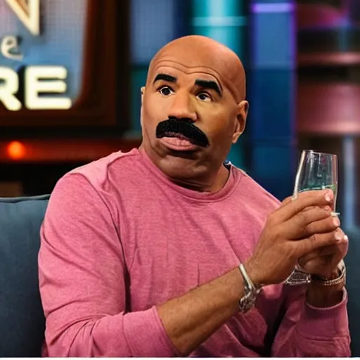 Image similar to steve harvey drinking blue coke