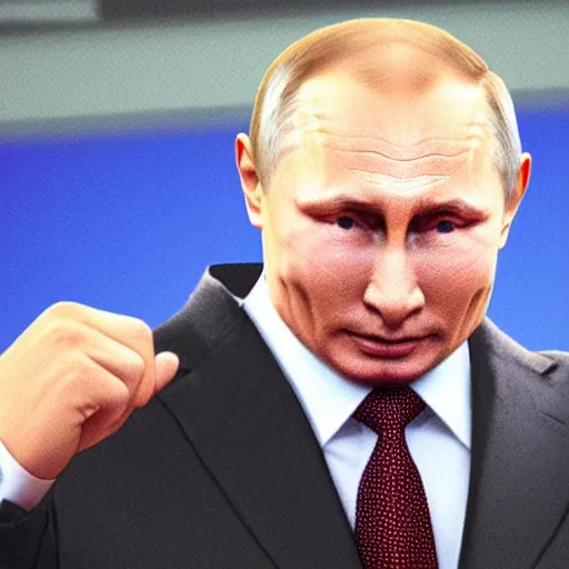 Image similar to illustration of putin as a wrestler