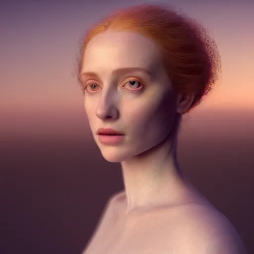 Prompt: photographic portrait of a stunningly beautiful english renaissance female in soft dreamy light at sunset, beside the river, soft focus, contemporary fashion shoot, in a denis villeneuve and tim burton movie, by edward robert hughes, annie leibovitz and steve mccurry, david lazar, jimmy nelsson, extremely detailed, breathtaking, hyperrealistic, perfect face, octane render