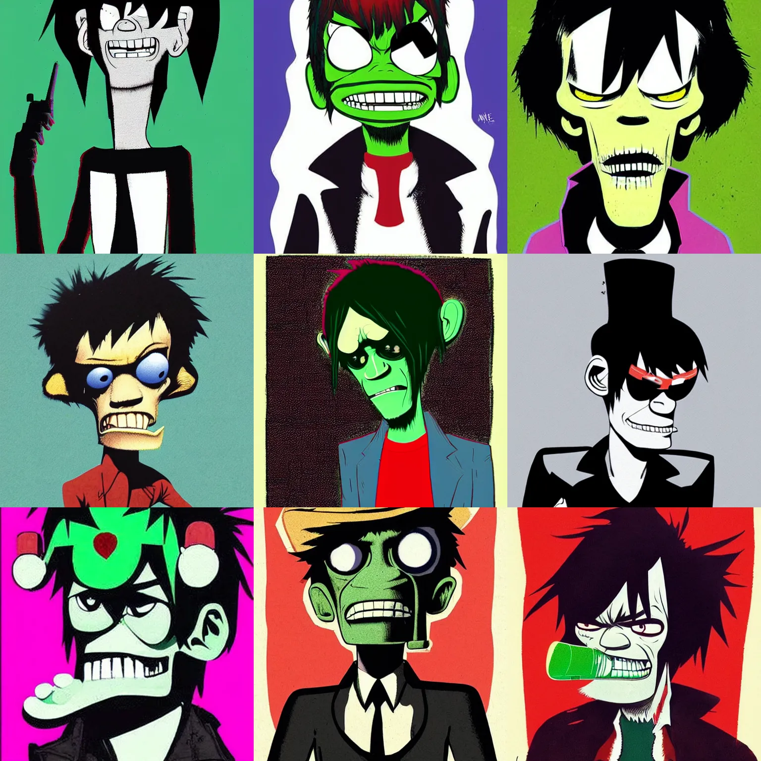 Prompt: murdoc niccals by jamie hewlett, style of gorillaz