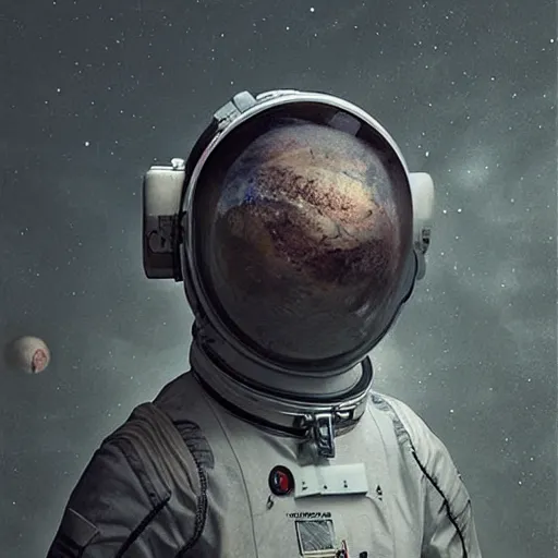 Image similar to michal karcz dark surrealism painting of an astronaut., detailed, elegant, intricate, 4 k, renaissance painting