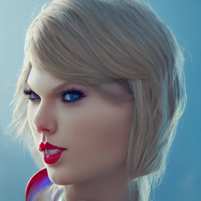 Image similar to portrait of Taylor Swift as LOLA BUNNY. intricate artwork. by, wlop, beeple, octane render, trending on artstation, greg rutkowski very coherent symmetrical artwork. cinematic, hyper realism, high detail, octane render, 8k, iridescent accents