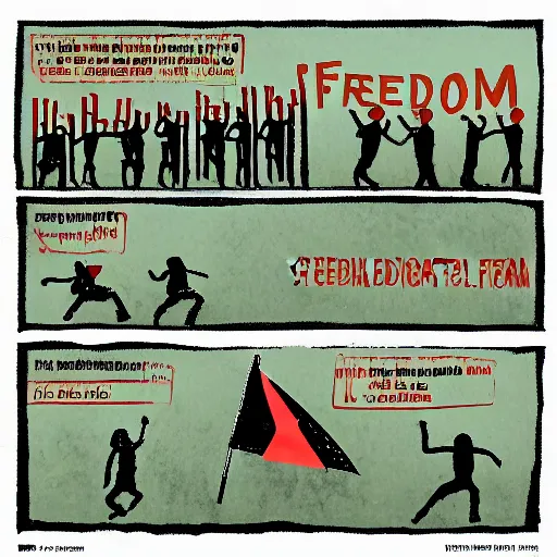 Image similar to illustration of freedom for palestina