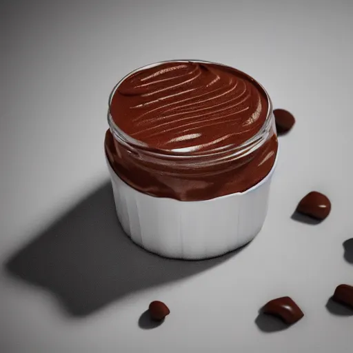 Prompt: 3 d render of nutella, dslr, 8 k, octane beautifully detailed render, cold lighting, cinematic lighting, detailed photo, masterpiece, volumetric lighting, ultra realistic, highly detailed, high quality, lossless, photorealistic