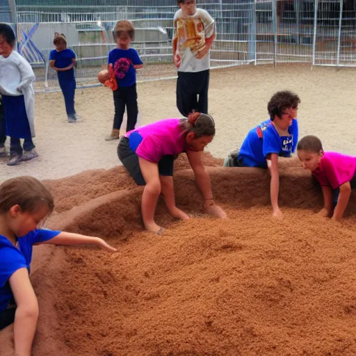 Prompt: human baking in playground