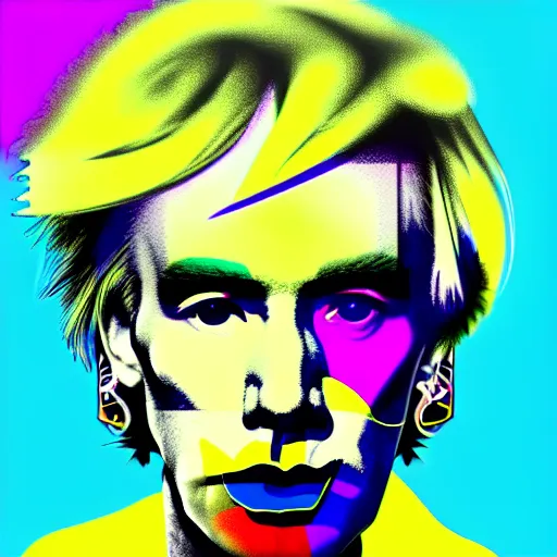 Prompt: an extremely psychedelic portrait of andy warhol, surreal, lsd, face, detailed, intricate, elegant, lithe, highly detailed, digital painting, artstation, concept art, smooth, sharp focus, illustration
