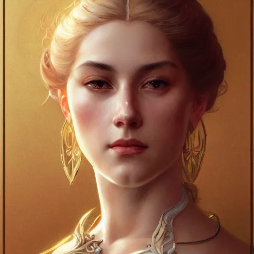 Image similar to portrait of sersei lannister, intricate, elegant, highly detailed, digital painting, artstation, concept art, smooth, sharp focus, illustration, art by artgerm and greg rutkowski and alphonse mucha and william - adolphe bouguereau