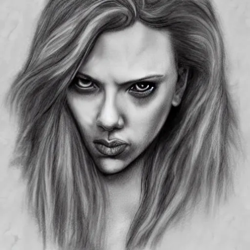 Scarlett Johansson pencil drawing 2013  by Ashlie Lund  Film art  Celebrity art Horror fantasy