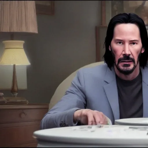 Image similar to Keanu reeves In Rick and Morty 4K detailed super realistic