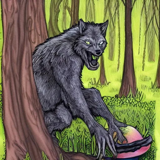 Prompt: forest werewolf 🍑