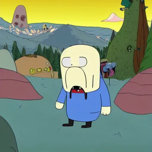 Image similar to Screenshot of Joe Biden in adventure time