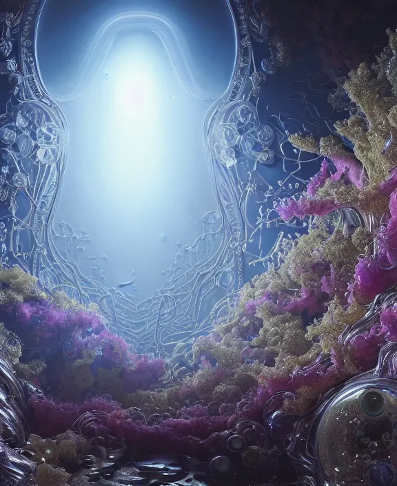 Prompt: opulent transparent clear see - through image of microbes, botany, milky way environment, ultra realistic, concept art, art nouveau, photorealistic, octane render, 8 k, unreal engine. art by gustave dore and nori inoguchi and sam kaplan and zachary goulko and christopher marley and artgerm