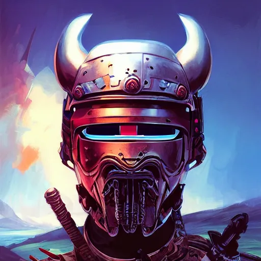 Image similar to cyberpunk viking helmet mask warrior goddess robot ninja fantasy, art gta 5 cover, official fanart behance hd artstation by jesper ejsing, by rhads, makoto shinkai and lois van baarle, ilya kuvshinov, ossdraws