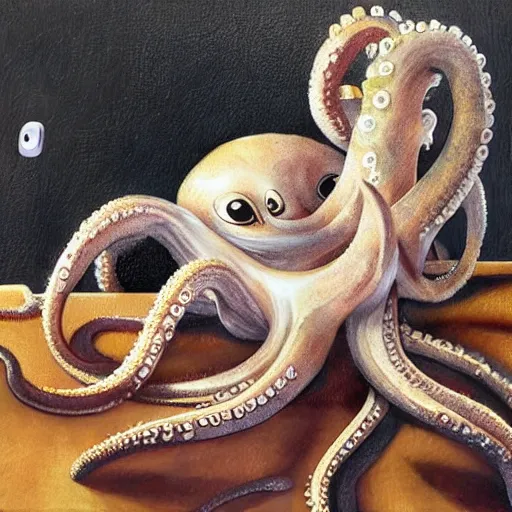 Image similar to octopus and cats taking a selfie together, photorealistic