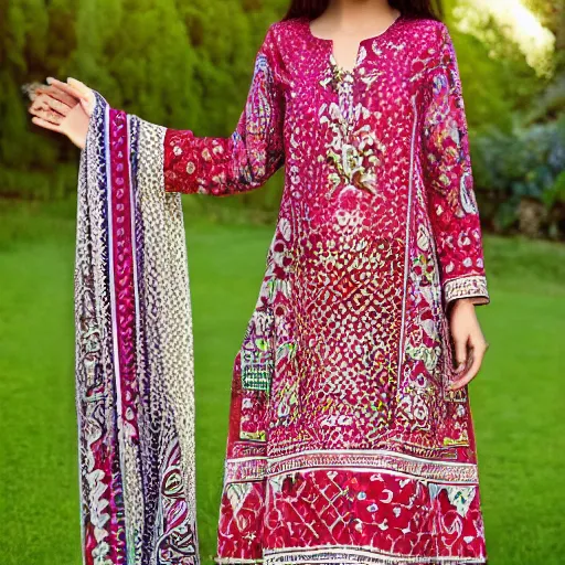 Image similar to pakistani lawn print design