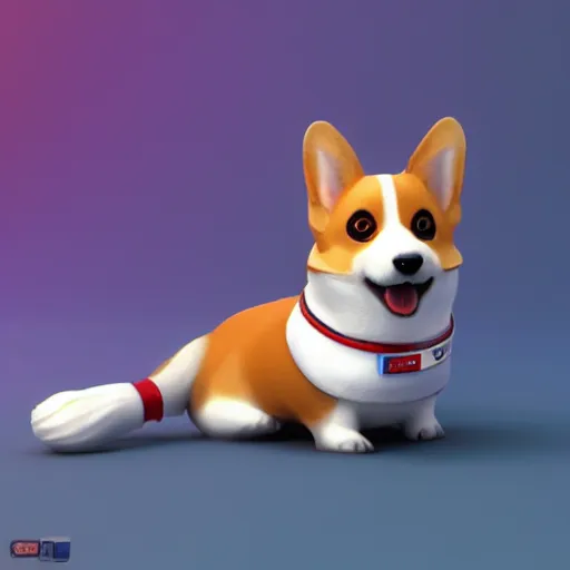 Prompt: cute corgi cosmonaut in outer space, 3 d render, highly detailed, realistic, unreal engine