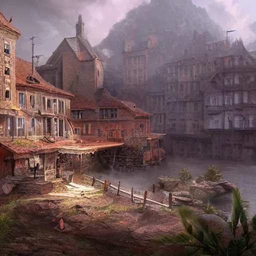 Image similar to 4k super detailed and realistic concept art matte painting by Jurgen Ziewe