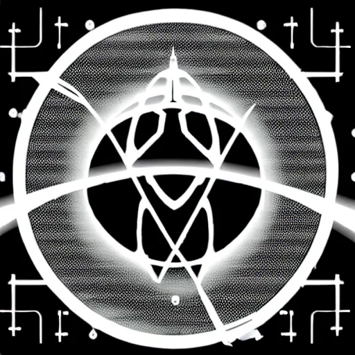 Prompt: black and white sci fi themed svg vector art panel for cnc plasma, laser, stencil, unique art deco hole through circuit design