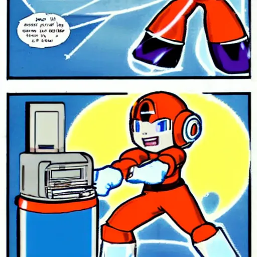 Image similar to roll ( from mega man ) is repairing computers in dr. light's laboratory.