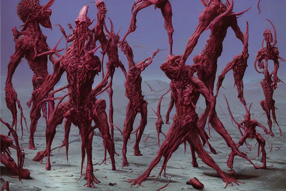 Prompt: worlds, wayne barlowe.