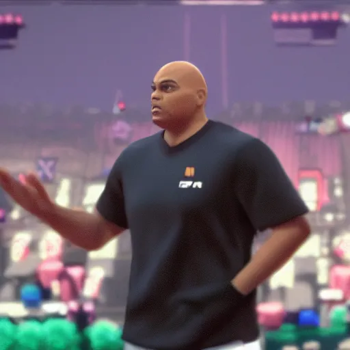 Image similar to in - game footage of charles barkley in undertale